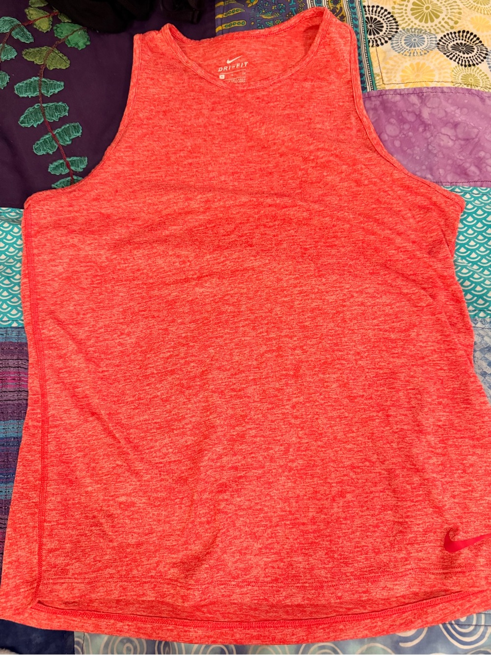 Nike Dri-FIT Heathered Red Women's Athletic Tank Top
